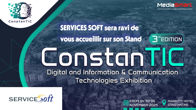 SERVICES SOFT sera parmi les exposants au Salon ConstanTIC 2025 SERVICES SOFT sera parmi les exposants au Salon ConstanTIC 2025